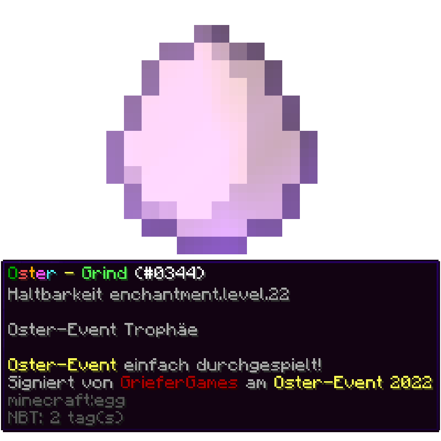 Bild für das folgende Item: Oster-Grind Oster-Event Trophäe 2022