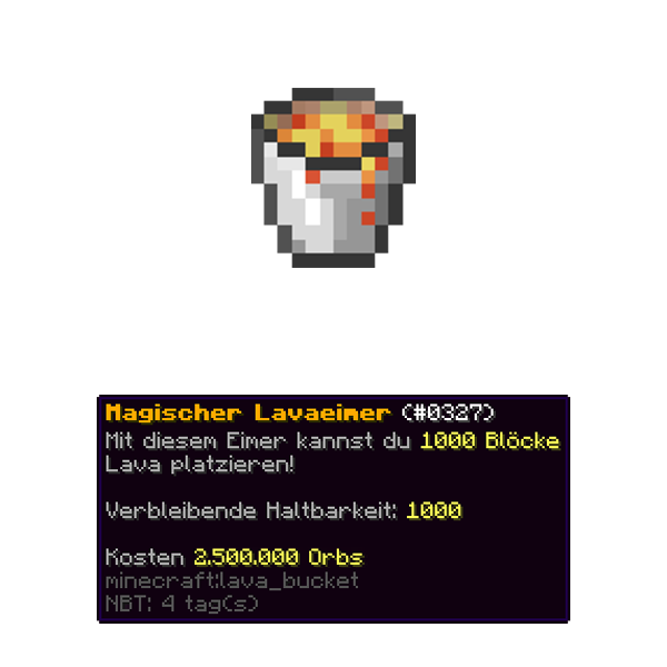 Bild für das folgende Item: Magischer Lavaeimer (1000)